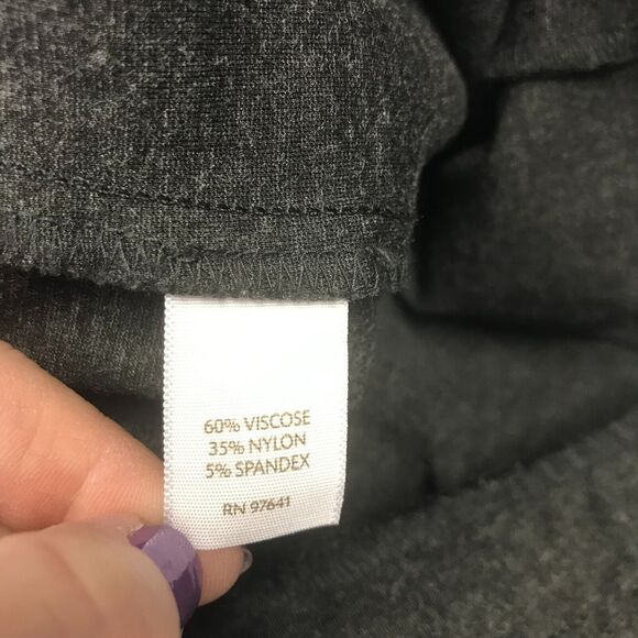 J. Jill Ponte Slim Leg Pant Womens Small Heather Gray Elastic Waist Mid Rise - Picture 5 of 10